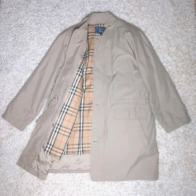 BURBERRY(バーバリー)のバーバリー BURBERRY ステンカラーコート ノバチェック Lサイズ ダウン メンズのジャケット/アウター(ステンカラーコート)の商品写真