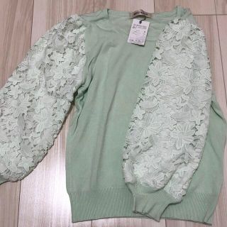 ミッシュマッシュ(MISCH MASCH)のミッシュマッシュ　フラワー　トップス　ミントグリーン(シャツ/ブラウス(長袖/七分))