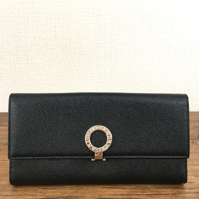 BVLGARI - 極美品 BVLGARI Wホック財布 ブラック ウォレット 471の通販
