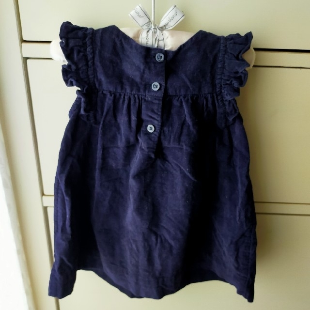 babyGAP(ベビーギャップ)のネイビーワンピース カバーパンツつき キッズ/ベビー/マタニティのベビー服(~85cm)(ワンピース)の商品写真