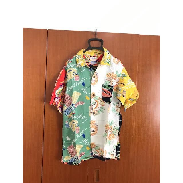 SUN SURF×BEAMS 別注　クレイジーパターン　アロハ　金魚　和柄