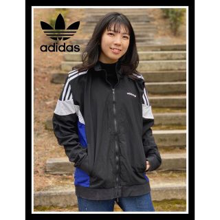 アディダス(adidas)のアディダス　adidas ナイロンジャケット　古着　ビンテージ　古着(ナイロンジャケット)