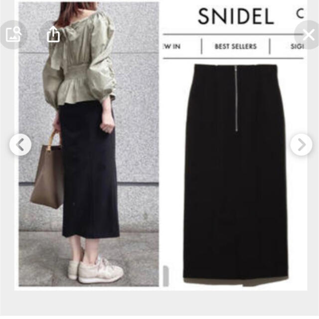 SNIDEL(スナイデル)のゆ様専用　SNIDEL シンプルタイトスカート　サイズ1 レディースのスカート(ロングスカート)の商品写真