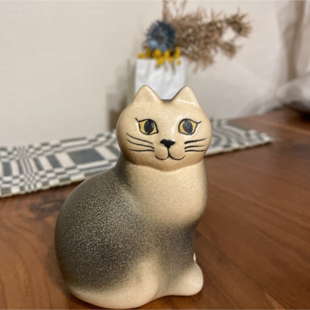 Lisa Larson - 新品リサラーソン キャットマンズミニ グレー ホワイト