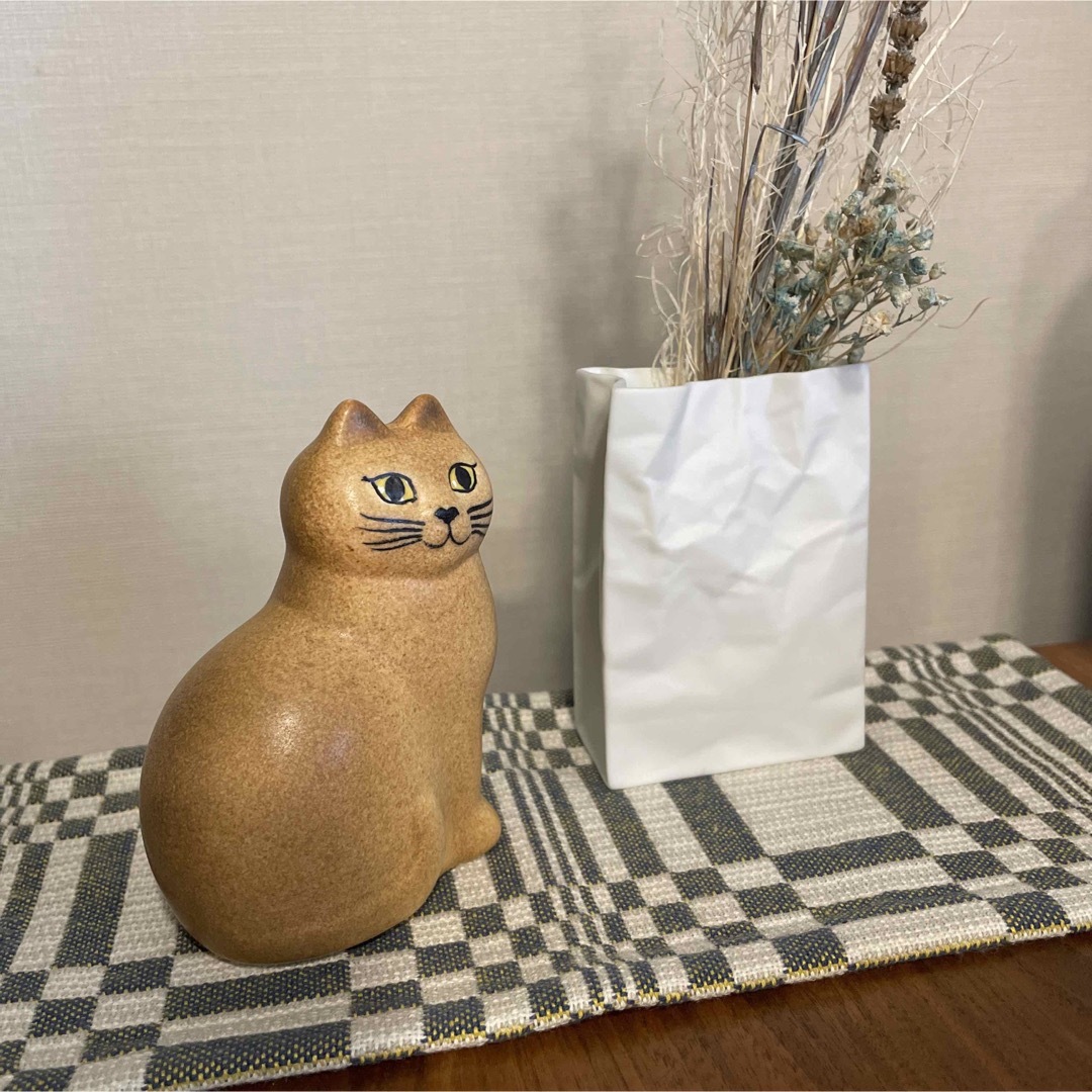 Lisa Larson - 新品リサラーソン キャットマンズミニ 顔ブラウン