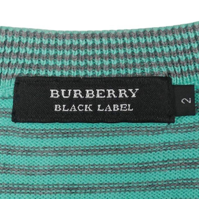 BURBERRY BLACK LABEL(バーバリーブラックレーベル)のバーバリーブラックレーベル セーター ニット M メンズ 2 ミント 長袖シャツ メンズのトップス(Tシャツ/カットソー(七分/長袖))の商品写真
