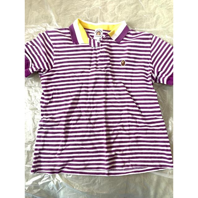 A BATHING APE(アベイシングエイプ)のA BATHING APE ボーダーポロシャツ キッズ/ベビー/マタニティのキッズ服男の子用(90cm~)(Tシャツ/カットソー)の商品写真