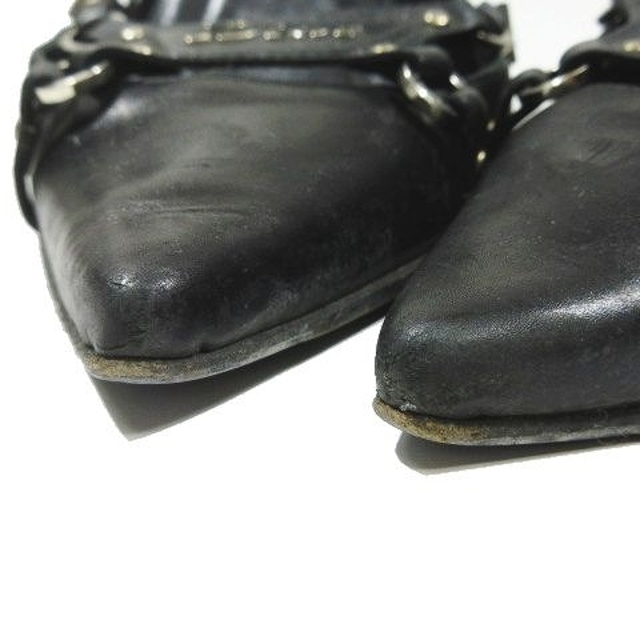 Dior(ディオール)のディオール Dior ロゴ ベルト ストラップ パンプス 36 黒 △A12 レディースの靴/シューズ(スニーカー)の商品写真
