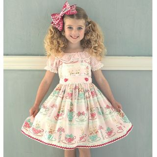 シャーリーテンプル(Shirley Temple)の新品　シャーリーテンプル　うさぎティーカップpt　ワンピース　ピンク　110(ワンピース)