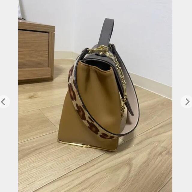 ZARA(ザラ)のZARA 美品　レオパードベルト　ハンドバッグ レディースのバッグ(ハンドバッグ)の商品写真