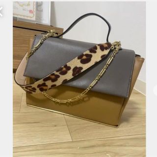 ザラ(ZARA)のZARA 美品　レオパードベルト　ハンドバッグ(ハンドバッグ)