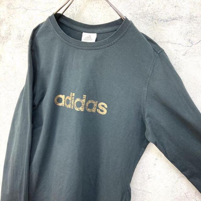 adidas(アディダス)の希少 90s アディダス ロンT ビッグプリント 美品 レディースのトップス(Tシャツ(長袖/七分))の商品写真