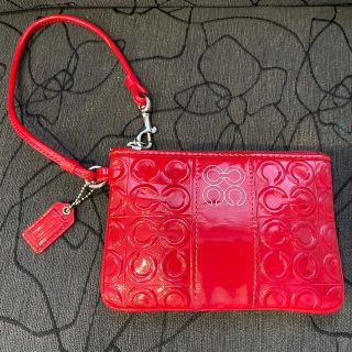 コーチ(COACH)の【美品】COACH コーチ ポーチ エナメル(ポーチ)