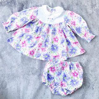 クレージュ(Courreges)の【クレージュ】キッズ90センチ　花柄　ワンピース　セットアップ　春　マーガレット(ワンピース)