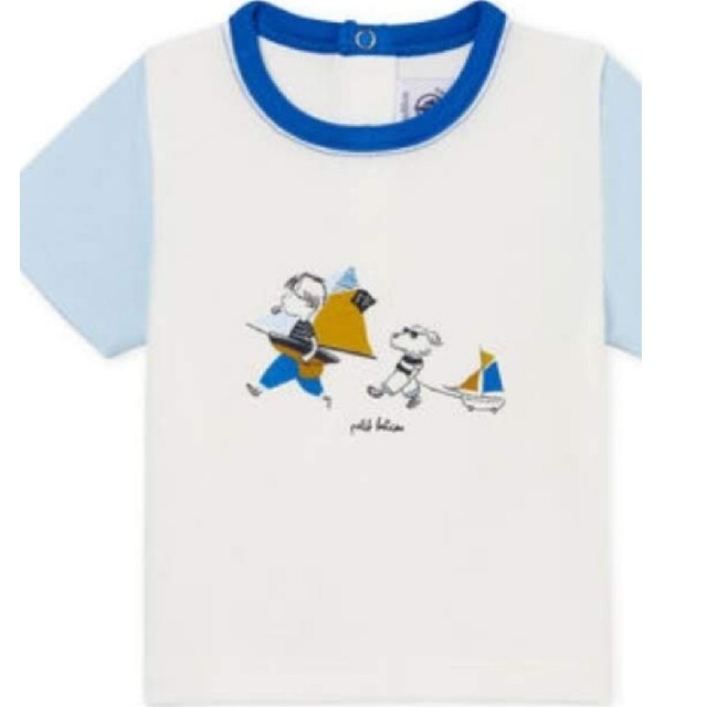 PETIT BATEAU(プチバトー)の新品 24ｍ 86cm プチバトー 半袖 Tシャツ 犬 男の子 キッズ/ベビー/マタニティのベビー服(~85cm)(Ｔシャツ)の商品写真