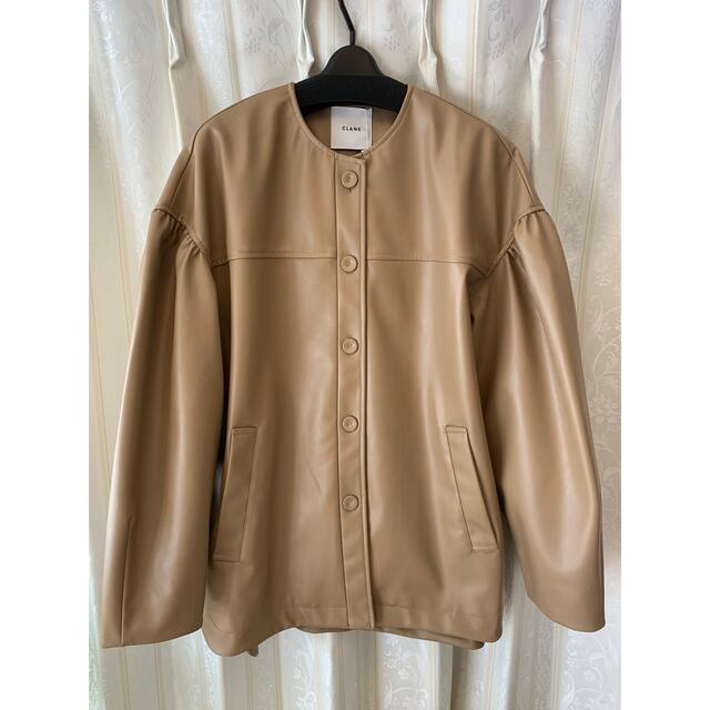 CLANEクラネ VOLUME SLEEVE LEATHER BLOUSON 1 - ジャケット/アウター