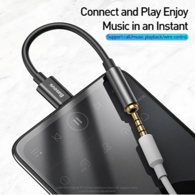 7B DAC内臓 3.5mmオーディオ端子⇒USB Type-c 変換アダプター スマホ/家電/カメラのスマホアクセサリー(その他)の商品写真