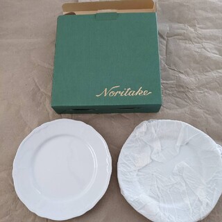 ノリタケ(Noritake)のノリタケ　Noritake 白プレート お皿 2枚セット 新品未使用(食器)