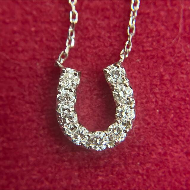 D0.25ct ホースシューダイヤモンドネックレス pt900/850  レディースのアクセサリー(ネックレス)の商品写真