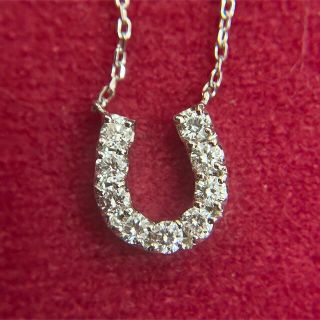 D0.25ct ホースシューダイヤモンドネックレス pt900/850 (ネックレス)