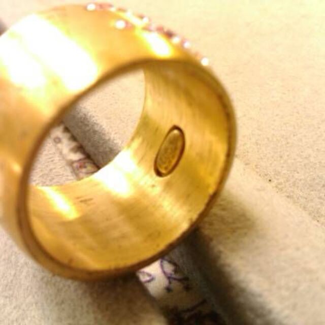 CHANEL(シャネル)ゴールドカラー ハート ラインストーン リング 13号