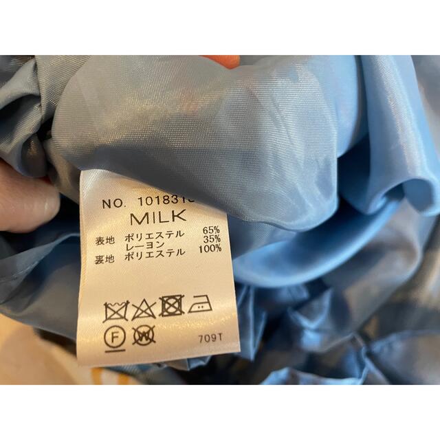 MILK(ミルク)のミルク　チェルシー ジャンパースカート　チェック　ブルー　青　ボタン　ハート レディースのワンピース(ひざ丈ワンピース)の商品写真