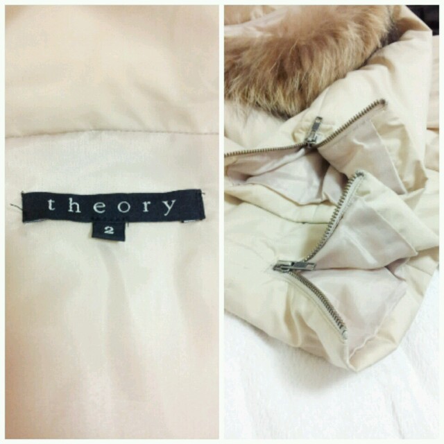 theory(セオリー)の美品 theory★上品ベージュダウンコート レディースのジャケット/アウター(ダウンコート)の商品写真