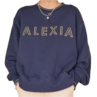 アリシアスタン(ALEXIA STAM)の完売品Line Rib Front Logo Sweatshirt(トレーナー/スウェット)