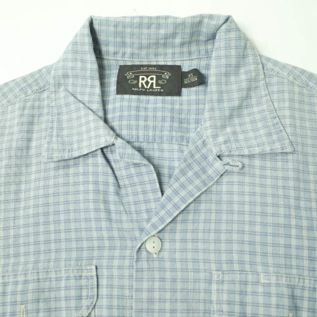 RRL - RRL ダブルアールエル PLAID-PRINT S/S CAMP SHIRTS チェック