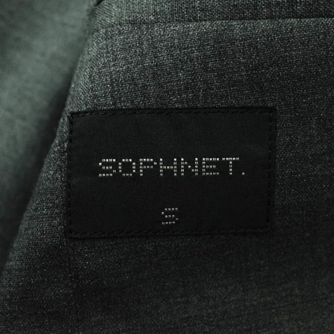 SOPHNET.(ソフネット)のSOPHNET. ソフネット 日本製 STRETCH WOOL 3 BUTTON BLAZER ストレッチウール3Bブレザー SOPH-123001 S チャコールグレー テーラード ジャケット アウター【中古】【SOPHNET.】 メンズのジャケット/アウター(テーラードジャケット)の商品写真