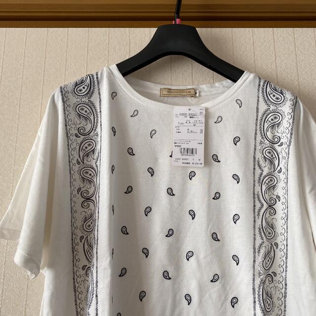 Crocodile(クロコダイル)の新品❤️タグ付き　CROCODILE Tシャツ　 定価5000円 レディースのトップス(Tシャツ(半袖/袖なし))の商品写真