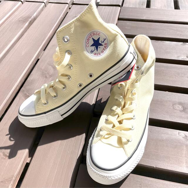 CONVERSE(コンバース)のコンバースオールスター 黄色 24.5cm 新品タグ付き レディースの靴/シューズ(スニーカー)の商品写真