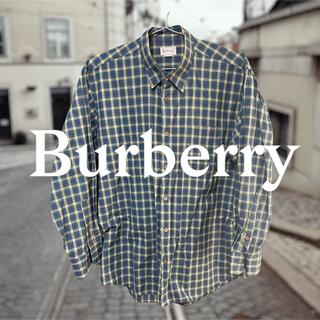 バーバリー(BURBERRY)のBurberry バーバリー チェック シャツ 青 ブルー(シャツ)