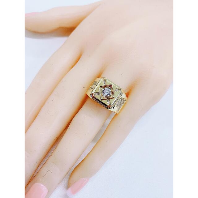 ★0.537ct★✨ダイヤ0.50ctダイヤK10印台ナットパヴェリング指輪 8