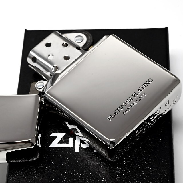 ZIPPO アーマープラチナチタン サイドアーマーロゴ 重厚 ジッポー ライター