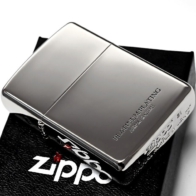 ZIPPO(ジッポー)の『送料無料』ZIPPO◇アーマープラチナチタン サイドアーマーロゴ◇重厚 ジッポ メンズのファッション小物(タバコグッズ)の商品写真