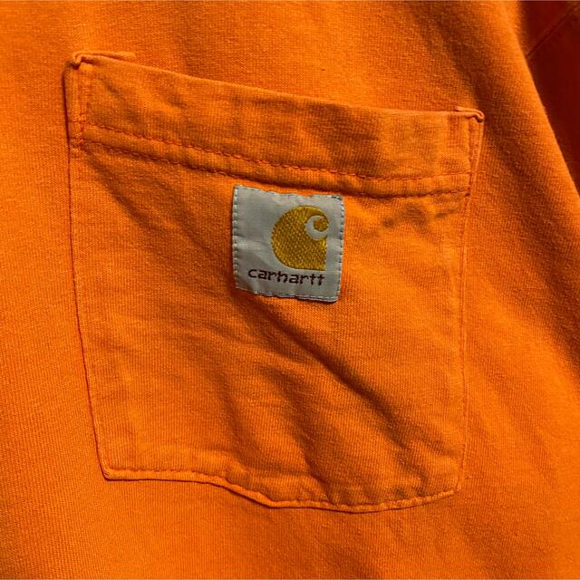 carhartt(カーハート)の90s 古着 カーハート ロゴタグ ポケットロンT ビッグシルエット ゆるだぼ メンズのトップス(Tシャツ/カットソー(七分/長袖))の商品写真