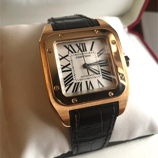 カルティエ Cartier サントス100MM PG ピンクゴールド 18K