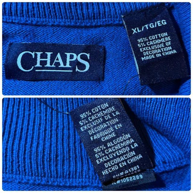 CHAPS CASHMERE ZIP KNIT USA IMPORT XL 7