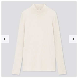 ユニクロ(UNIQLO)のユニクロ　リブハイネックT  長袖(カットソー(長袖/七分))