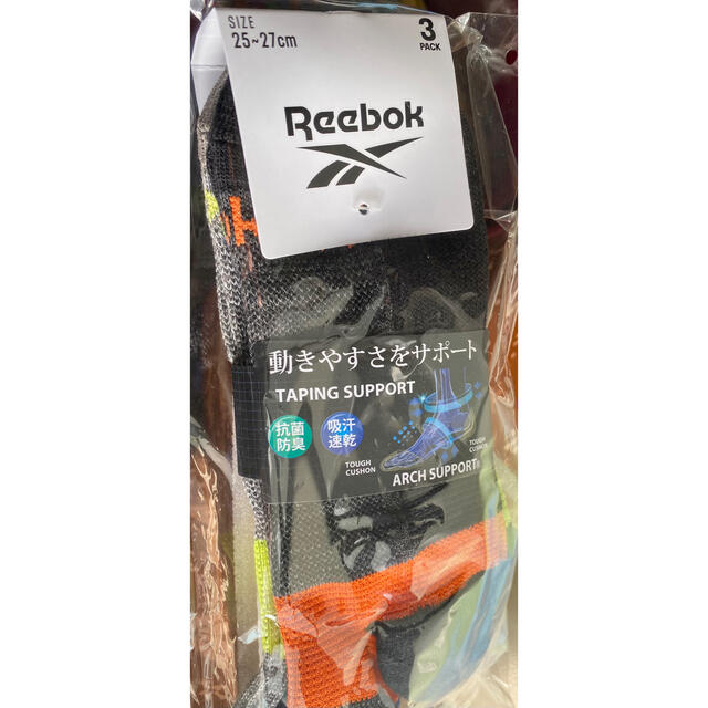 Reebok(リーボック)の★新品買得　グンゼ製　Reebok リーボック ソックス3足組 25-27cm メンズのレッグウェア(ソックス)の商品写真