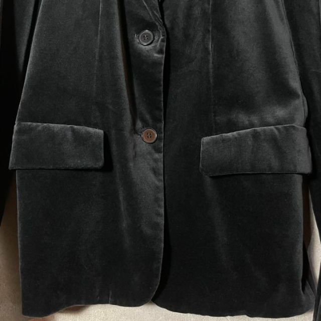 ck Calvin Klein(シーケーカルバンクライン)のCALVIN KLEIN TAILORED JACKET VELOR BLACK レディースのジャケット/アウター(テーラードジャケット)の商品写真