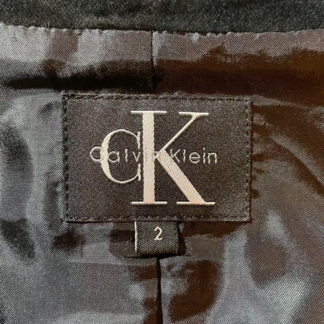 ck Calvin Klein(シーケーカルバンクライン)のCALVIN KLEIN TAILORED JACKET VELOR BLACK レディースのジャケット/アウター(テーラードジャケット)の商品写真