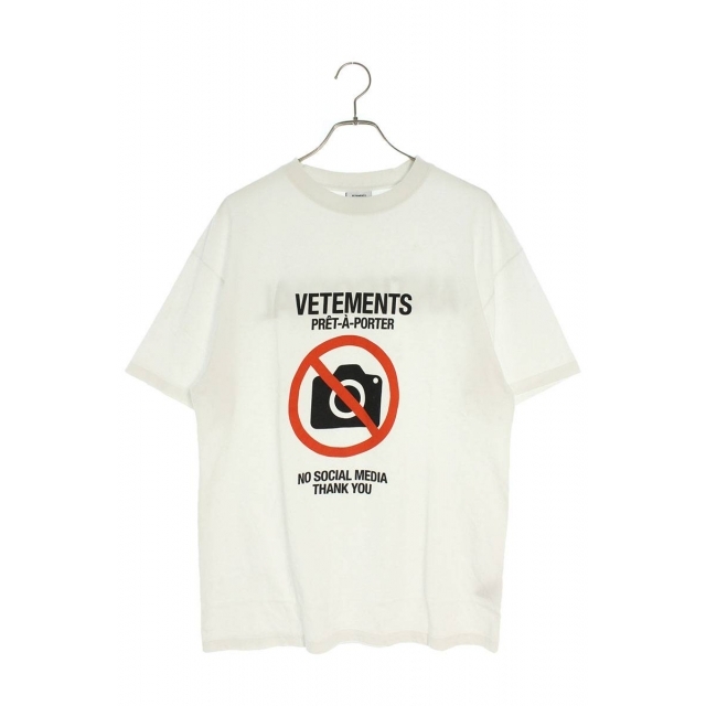 【高価値】 ヴェトモン アンチソーシャルプリントTシャツ XS Tシャツ+カットソー(半袖+袖なし)