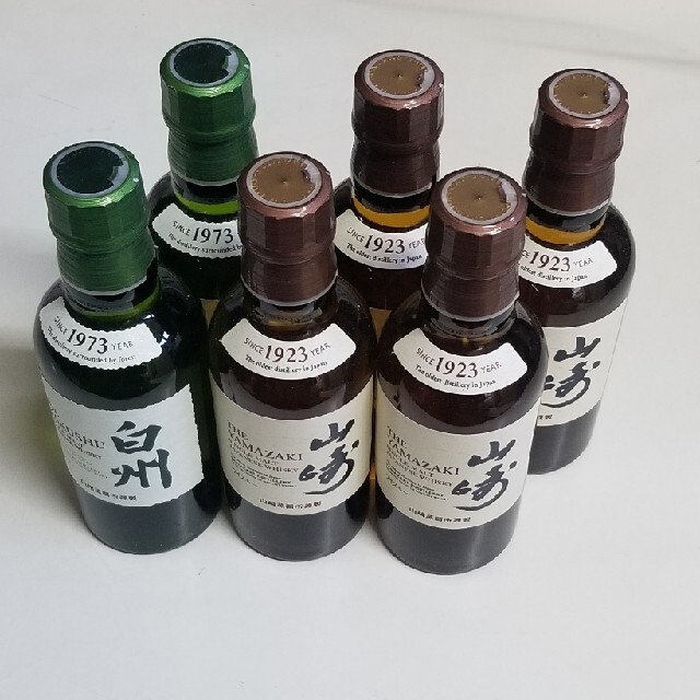 山崎・白州シングルモルト180ml 計6本