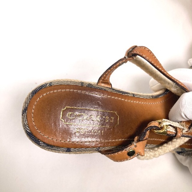 COACH(コーチ)のコーチ  サンダル デニム  COACH アンクルストラップ付 ウェッジソール レディースの靴/シューズ(サンダル)の商品写真