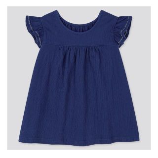 ユニクロ(UNIQLO)のユニクロ フリルスリーブTシャツ(Tシャツ/カットソー)