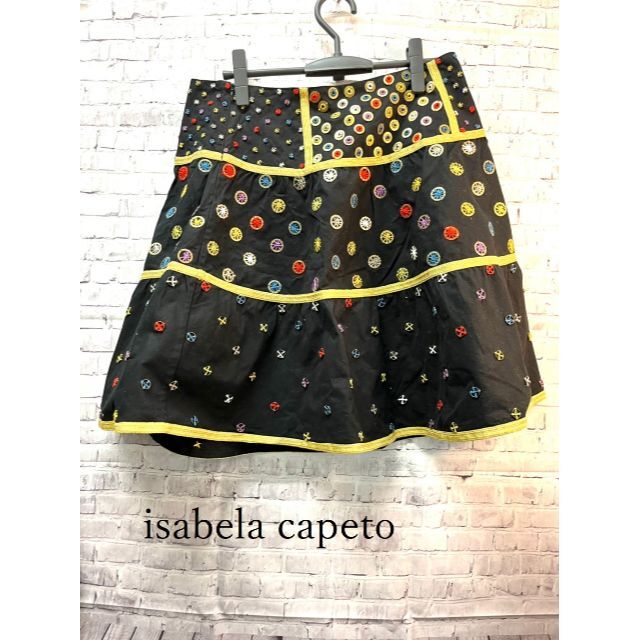 isabela capeto　レディース　全体刺繍　フレアスカート レディースのスカート(ひざ丈スカート)の商品写真