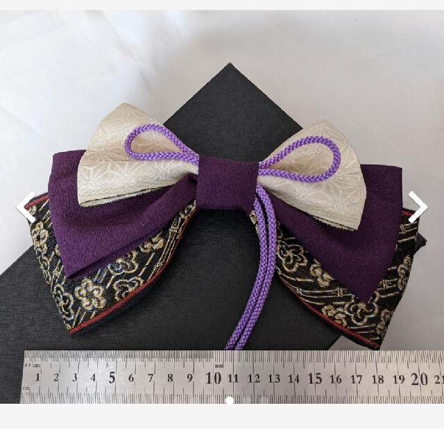 Bigリボン　　紫　薄紫　和装髪飾り　成人式　卒業式　袴　着物　振袖　七五三