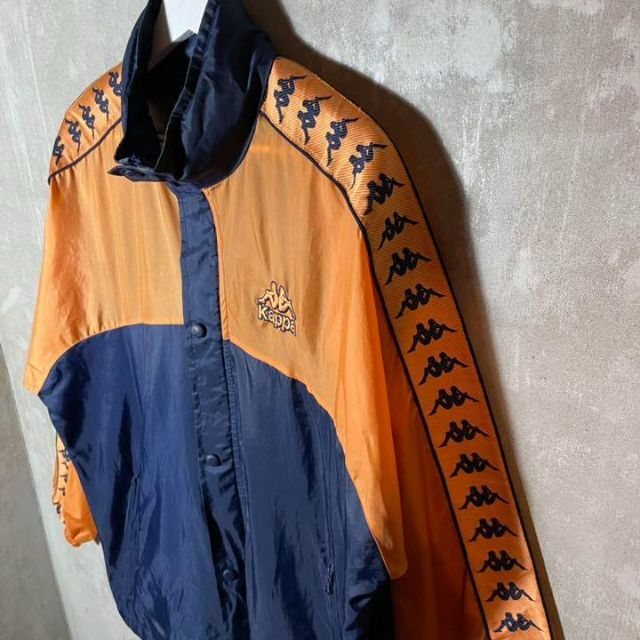 y2k kappa nylon jacket green×orange